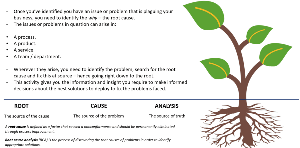 What is root cause analysis?