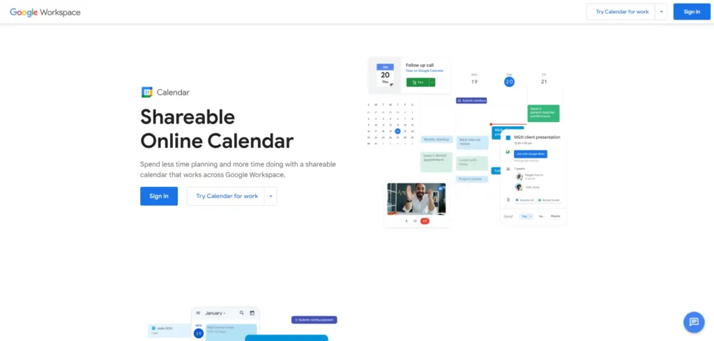 Google Calendar - Scheduling and Planning Tools