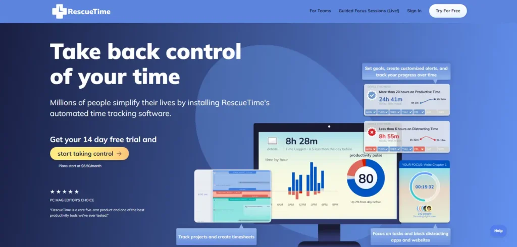 RescueTime - Time Tracking and Productivity Tools